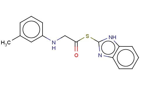 ((3-METHYLPHENYL)AMINO)ETHANETHIOIC ACID S-1H-BENZIMIDAZOL-2-YL ESTER